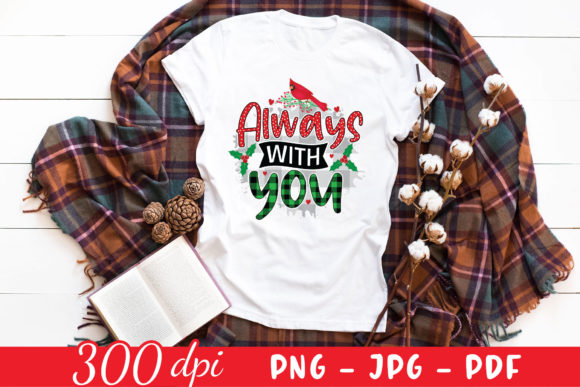 Always with You Christmas Cardinal PNG