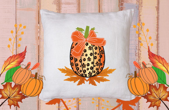 Cute Pumpkin with Bow 13: Graphics for Crafts
