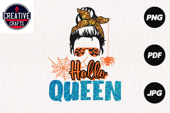 Halloween Sublimation Design Hallo Queen