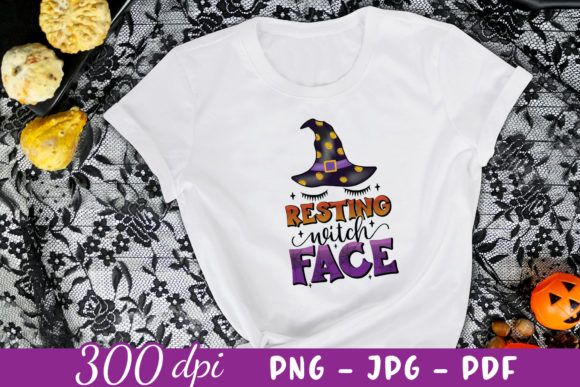 Resting Witch Face Halloween Witch PNG