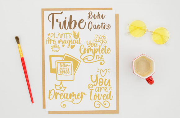 Tribe Boho Quotes: Graphics for Crafts Sellers