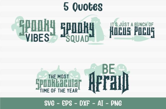 Vibes Halloween Quotes: Graphics for Crafts & Content