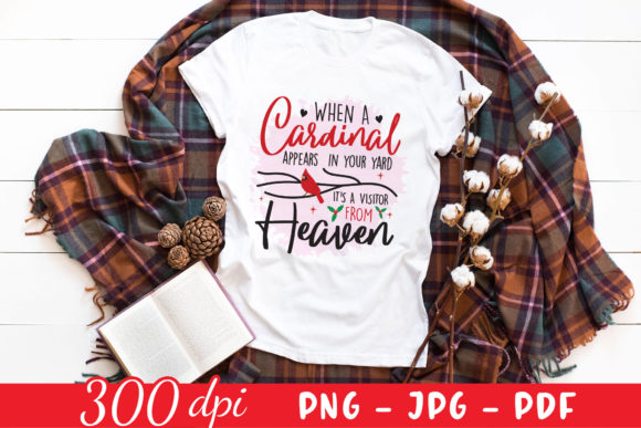 When a Cardinal Appears in Your Yard PNG: Graphics & Crafts