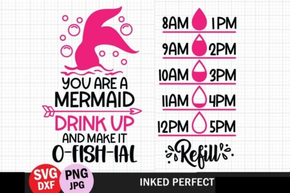 You Are a Mermaid Water Tracker Graphics and Crafts